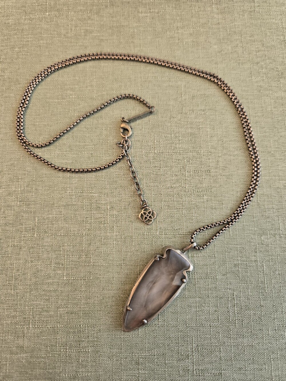 Kendra Scott Kimmy arrowhead necklace Antique silver